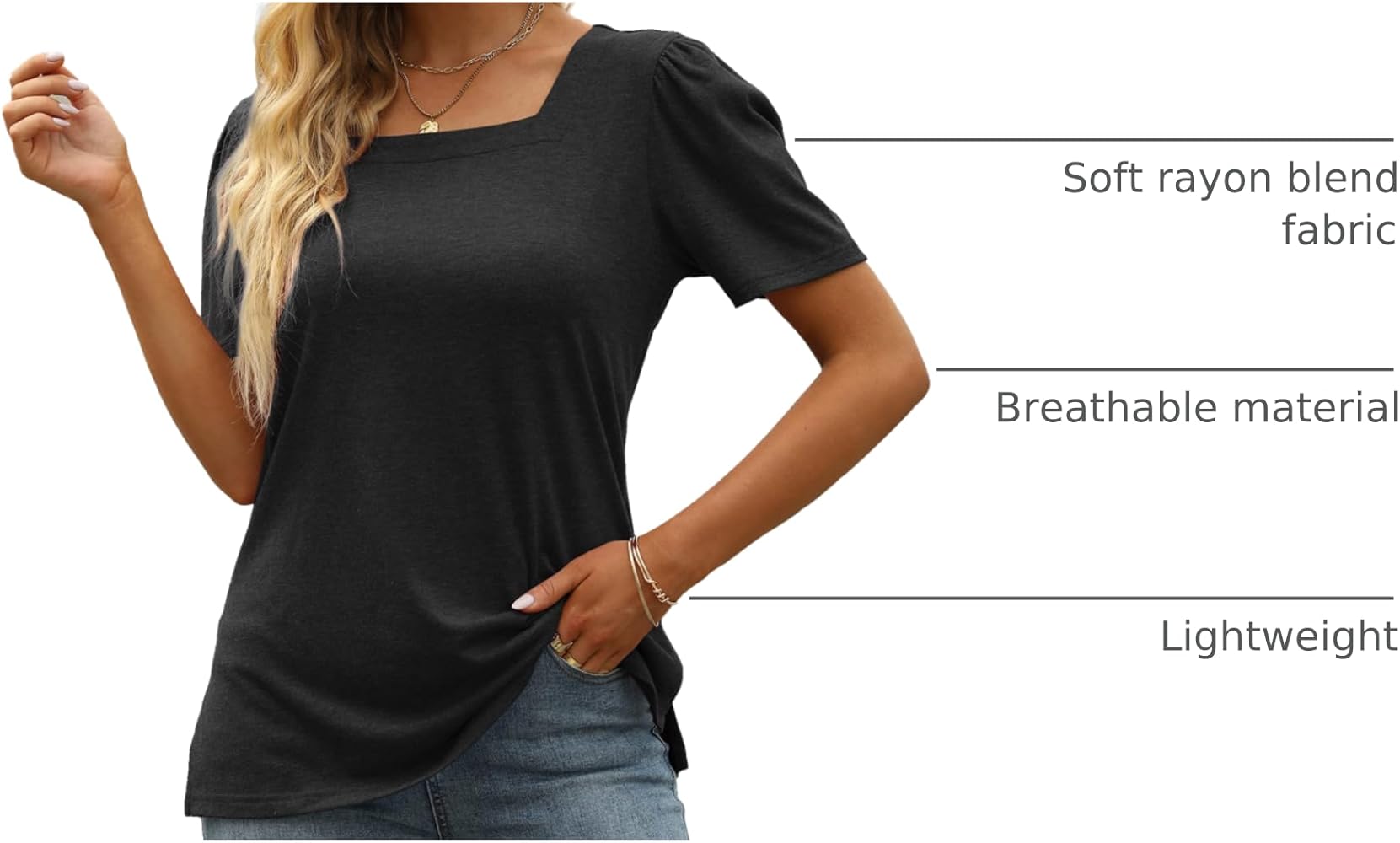 JomeDesign Summer Tops for Women Short Sleeve Shirts Square